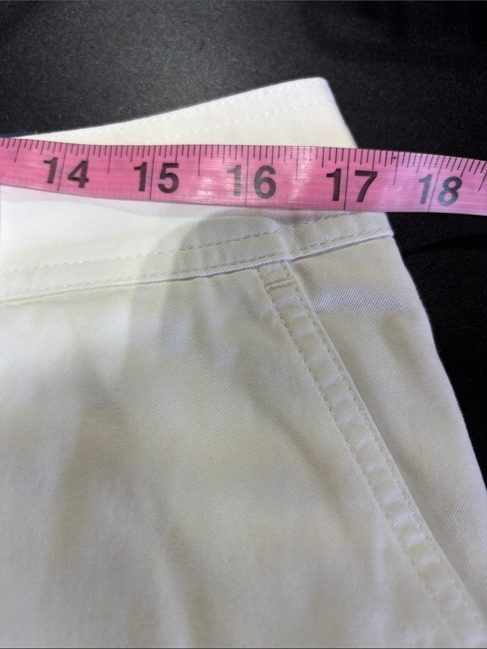 Lands End Chino Pencil,zipper,hip pockets,button back pockets, belt loop,slit - Picture 8 of 9